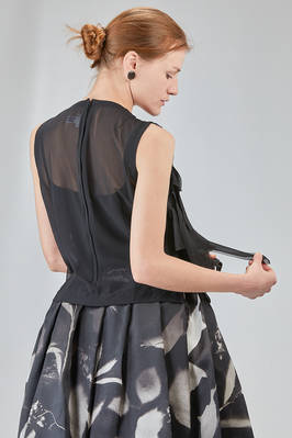 top al fianco in georgette di poliestere lavato - COMME des GARÇONS - COMME des GARÇONS 