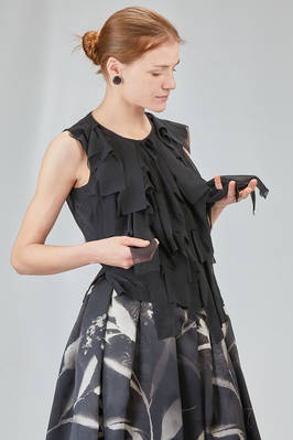 top al fianco in georgette di poliestere lavato - COMME des GARÇONS - COMME des GARÇONS 