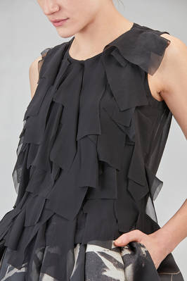 top al fianco in georgette di poliestere lavato - COMME des GARÇONS - COMME des GARÇONS 