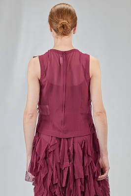 hip-lenght top in washed polyester georgette - COMME des GARÇONS - COMME des GARÇONS 