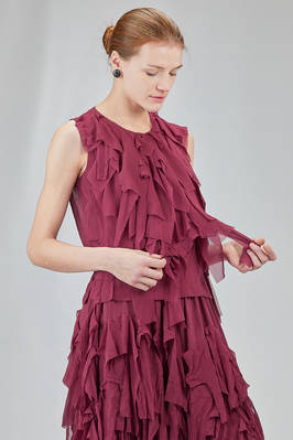 hip-lenght top in washed polyester georgette - COMME des GARÇONS - COMME des GARÇONS 