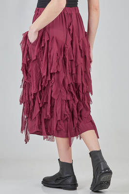 longuette skirt, wide, in washed polyester georgette - COMME des GARÇONS - COMME des GARÇONS 