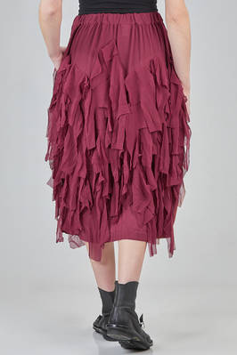 longuette skirt, wide, in washed polyester georgette - COMME des GARÇONS - COMME des GARÇONS 