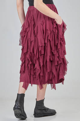 longuette skirt, wide, in washed polyester georgette - COMME des GARÇONS - COMME des GARÇONS 