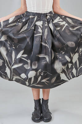 longuette skirt, wide, in printed silk satin and nylon tulle - COMME des GARÇONS - COMME des GARÇONS 