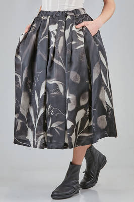 longuette skirt, wide, in printed silk satin and nylon tulle - COMME des GARÇONS - COMME des GARÇONS 
