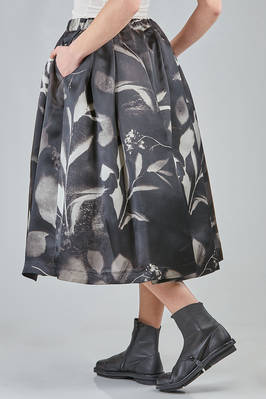 longuette skirt, wide, in printed silk satin and nylon tulle - COMME des GARÇONS - COMME des GARÇONS 