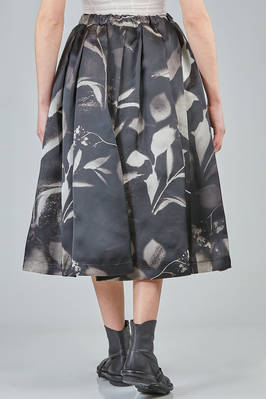 longuette skirt, wide, in printed silk satin and nylon tulle - COMME des GARÇONS - COMME des GARÇONS 