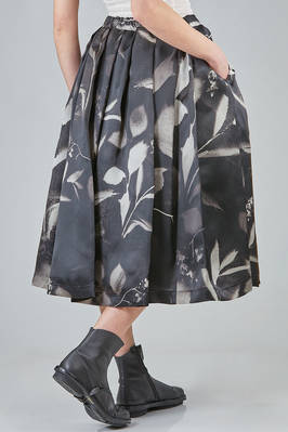 longuette skirt, wide, in printed silk satin and nylon tulle - COMME des GARÇONS - COMME des GARÇONS 