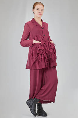 giacca lunga e sfiancata in georgette di poliestere lavato - COMME des GARÇONS - COMME des GARÇONS 
