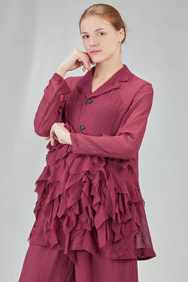 giacca lunga e sfiancata in georgette di poliestere lavato - COMME des GARÇONS - COMME des GARÇONS 