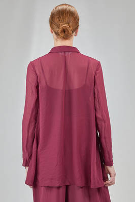giacca lunga e sfiancata in georgette di poliestere lavato - COMME des GARÇONS - COMME des GARÇONS 