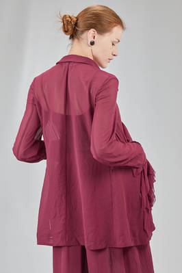 giacca lunga e sfiancata in georgette di poliestere lavato - COMME des GARÇONS - COMME des GARÇONS 