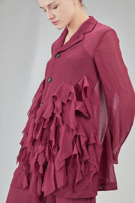 giacca lunga e sfiancata in georgette di poliestere lavato - COMME des GARÇONS - COMME des GARÇONS 