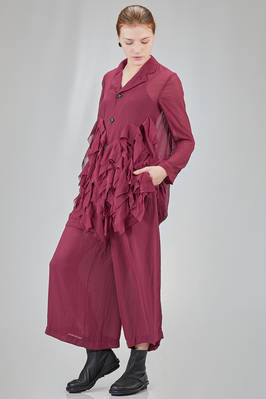 giacca lunga e sfiancata in georgette di poliestere lavato - COMME des GARÇONS - COMME des GARÇONS 