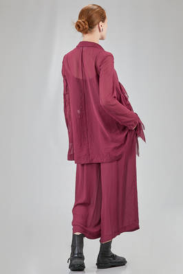 giacca lunga e sfiancata in georgette di poliestere lavato - COMME des GARÇONS - COMME des GARÇONS 