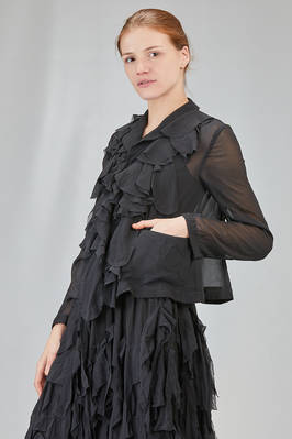 giacca al fianco in georgette di poliestere lavato - COMME des GARÇONS - COMME des GARÇONS 
