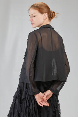 giacca al fianco in georgette di poliestere lavato - COMME des GARÇONS - COMME des GARÇONS 