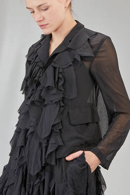 giacca al fianco in georgette di poliestere lavato - COMME des GARÇONS - COMME des GARÇONS 