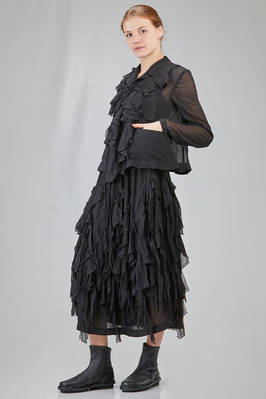 giacca al fianco in georgette di poliestere lavato - COMME des GARÇONS - COMME des GARÇONS 