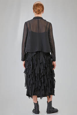 giacca al fianco in georgette di poliestere lavato - COMME des GARÇONS - COMME des GARÇONS 