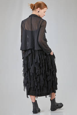 giacca al fianco in georgette di poliestere lavato - COMME des GARÇONS - COMME des GARÇONS 