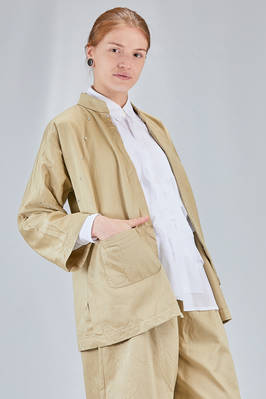 giacca lunga e ampia in twill di cotone lavato - COMME des GARÇONS - COMME des GARÇONS 