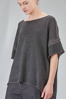 maglia lunga e ampia in maglia di lino glitterata - RUNDHOLZ 