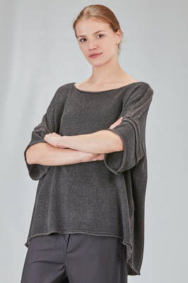 maglia lunga e ampia in maglia di lino glitterata - RUNDHOLZ 