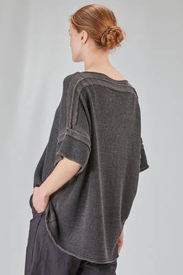 maglia lunga e ampia in maglia di lino glitterata - RUNDHOLZ 