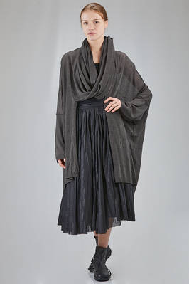 long and wide cardigan, in gauzed linen and polyamide knit  - 392