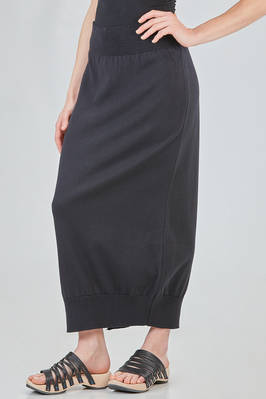long and lean skirt in plain cotton knit - KNIT KNIT 