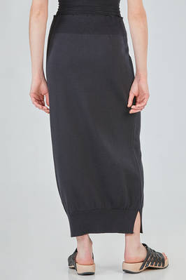 long and lean skirt in plain cotton knit - KNIT KNIT 