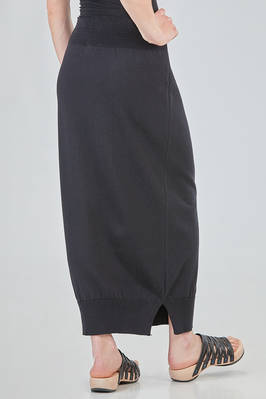 long and lean skirt in plain cotton knit - KNIT KNIT 