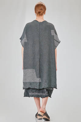 long and wide cardigan in crinkled cotton, nylon and polyamide knit with thin stripes - KNIT KNIT 