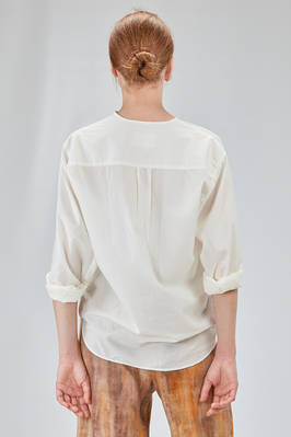 camicia lunga e ampia in mussola leggerissima di cotone lavato - 6167 STUDIO SHIRT 