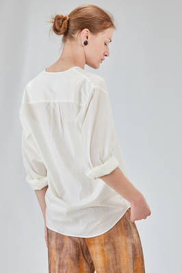 camicia lunga e ampia in mussola leggerissima di cotone lavato - 6167 STUDIO SHIRT 