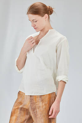 camicia lunga e ampia in mussola leggerissima di cotone lavato - 6167 STUDIO SHIRT 