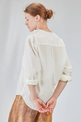 camicia lunga e ampia in mussola leggerissima di cotone lavato - 6167 STUDIO SHIRT 
