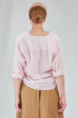 camicia lunga e ampia in mussola leggerissima di cotone lavato - 6167 STUDIO SHIRT 