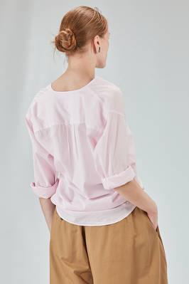 camicia lunga e ampia in mussola leggerissima di cotone lavato - 6167 STUDIO SHIRT 