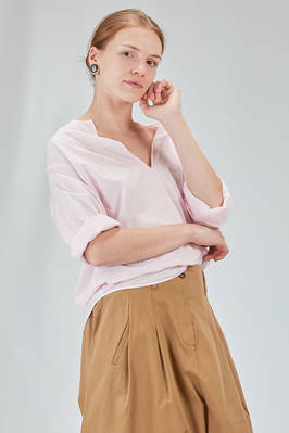 camicia lunga e ampia in mussola leggerissima di cotone lavato - 6167 STUDIO SHIRT 