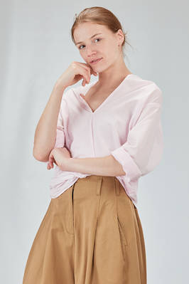 camicia lunga e ampia in mussola leggerissima di cotone lavato - 6167 STUDIO SHIRT 