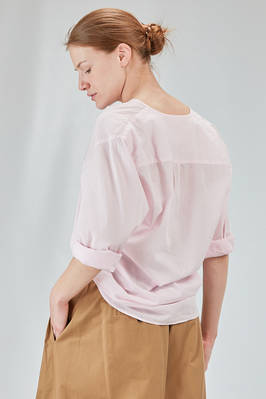 camicia lunga e ampia in mussola leggerissima di cotone lavato - 6167 STUDIO SHIRT 