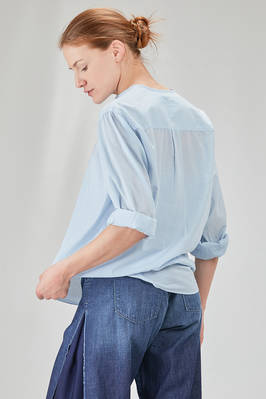 camicia lunga e ampia in mussola leggerissima di cotone lavato - 6167 STUDIO SHIRT 