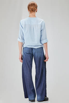 camicia lunga e ampia in mussola leggerissima di cotone lavato - 6167 STUDIO SHIRT 