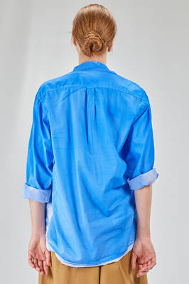 long and wide shirt in overlay cotton poplin with thin vertical stripes - 6167 STUDIO SHIRT 