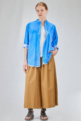 long and wide shirt in overlay cotton poplin with thin vertical stripes - 6167 STUDIO SHIRT 