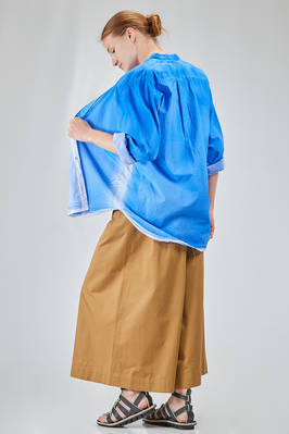 long and wide shirt in overlay cotton poplin with thin vertical stripes - 6167 STUDIO SHIRT 