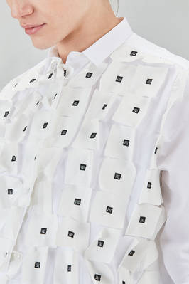 camicia lunga e ampia in popeline di cotone e parti in mussola di cotone - 6167 STUDIO SHIRT 